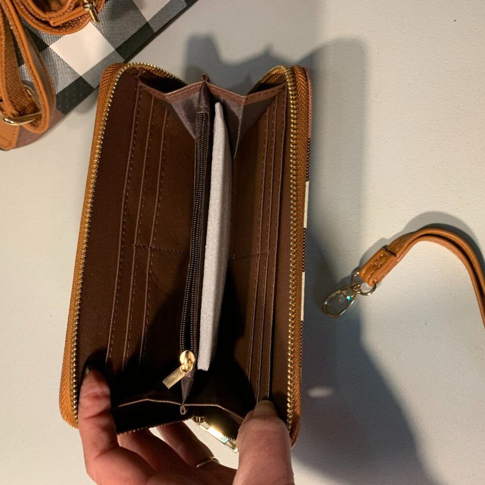 Classic Fashion Plaid Backpack & Wallet NWT - Picture 5 of 6